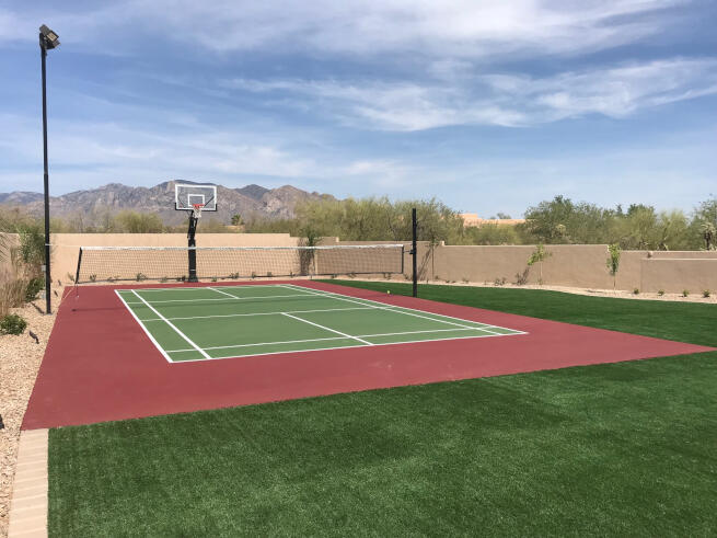 Naperville Pickleball Court and Basketball Net